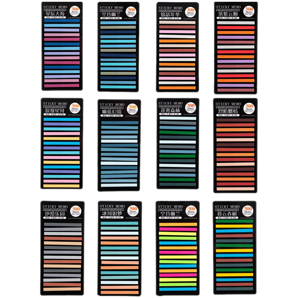 12 Packs Index Tabs Multi-color Highlight Markers Transparent Stickers Note Bookmarks Sentence Strips Learning Accessories
12 Packs Index Tabs Multi-color Highlight Markers Transparent Stickers Note Bookmarks Sentence Strips Learning Accessories