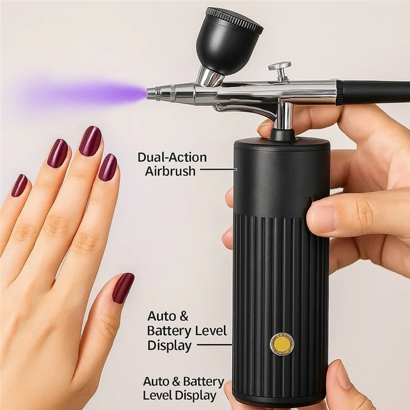 AAAF Airbrush Kit With Rechargeable Compressor, 48 PSI, Cordless Portable Handheld Tool Set For Nail Painting, Makeup, Art
AAAF Airbrush Kit With Rechargeable Compressor, 48 PSI, Cordless Portable Handheld Tool Set For Nail Painting, Makeup, Art