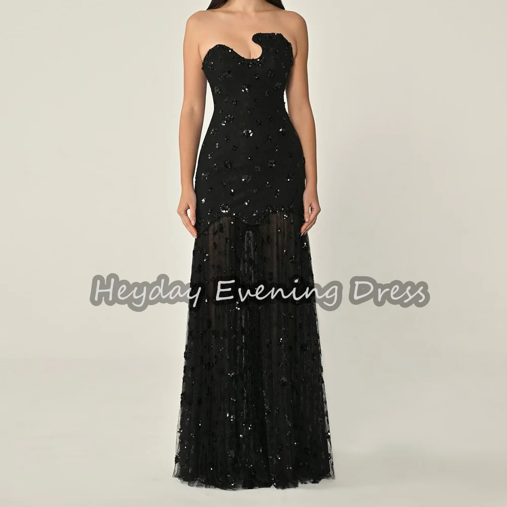 Heyday Tulle Strapless A-line Sequins Floor Length Elegant Evening Dresses For Women 2025 Saudi Arab Simple Cocktial Party Gown
Heyday Tulle Strapless A-line Sequins Floor Length Elegant Evening Dresses For Women 2025 Saudi Arab Simple Cocktial Party Gown