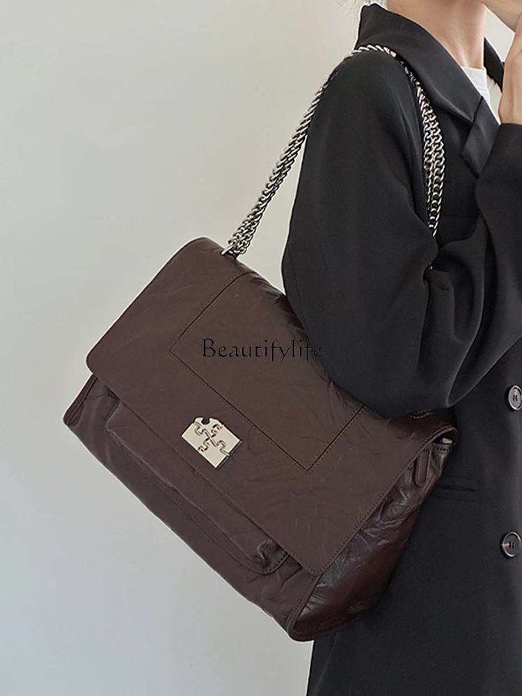 First Layer Cowhide Square Bag Women's One-Shoulder Crossbody Chain All-Match Underarm Messenger Bag
First Layer Cowhide Square Bag Women's One-Shoulder Crossbody Chain All-Match Underarm Messenger Bag
