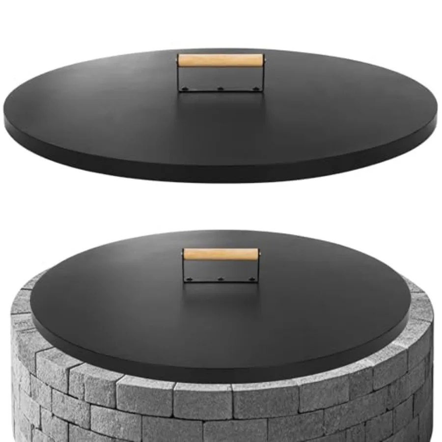 Firepit Lid Round - Rust Resistant Fire Pit Lid Cover with Wooden Handle and Gloves Fire Pit Snuffer Lid for Courtyards Patio W
Firepit Lid Round - Rust Resistant Fire Pit Lid Cover with Wooden Handle and Gloves Fire Pit Snuffer Lid for Courtyards Patio W