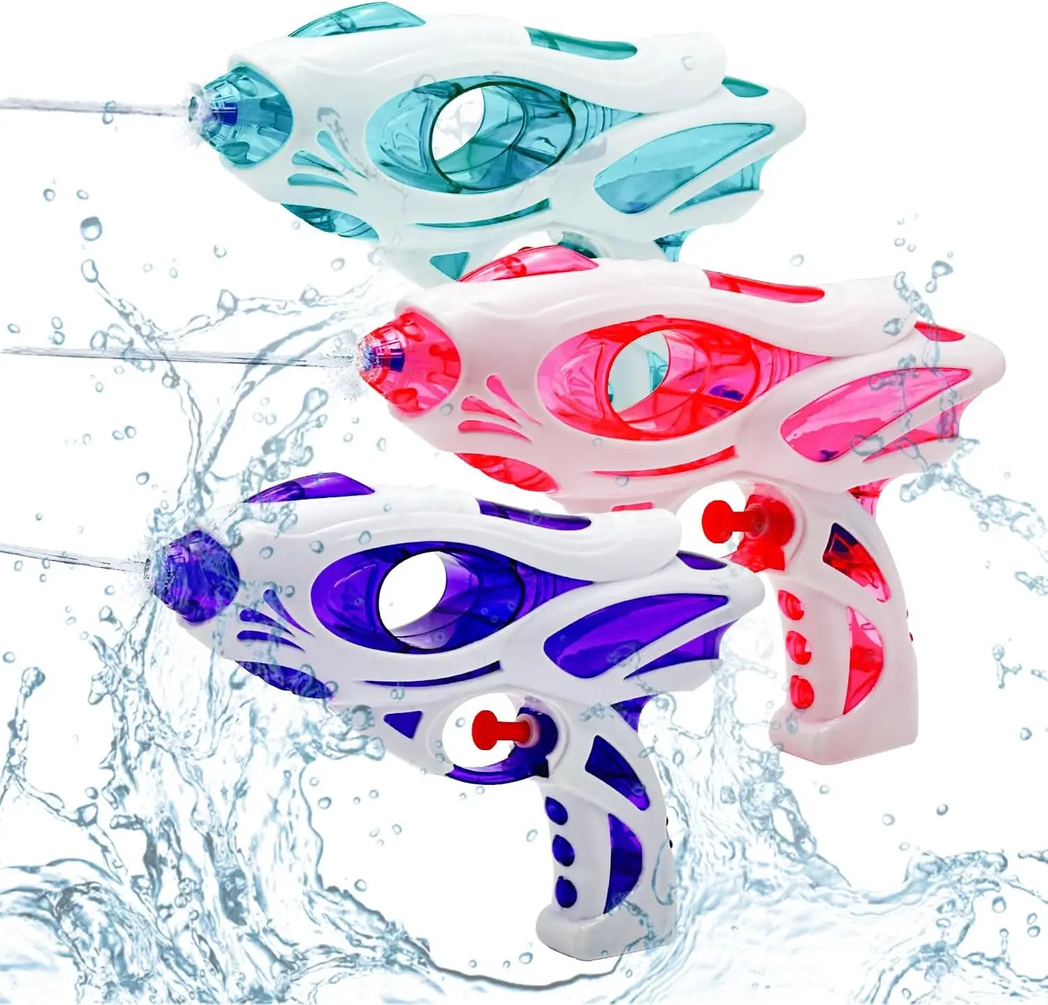 3 Pack Water Guns for Kids Adults, 200cc/20ft Squirt Guns with Trigger, Long Range Water Blaster Soaker Summer Toys for Pool Beach
3 Pack Water Guns for Kids Adults, 200cc/20ft Squirt Guns with Trigger, Long Range Water Blaster Soaker Summer Toys for Pool Beach
