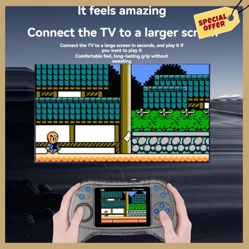 Q8 Handheld Game Console 3.0 Inch Screen 800-In-1 Classic Games 2 Player Support TV Connection For Kids Children-WMAN
Q8 Handheld Game Console 3.0 Inch Screen 800-In-1 Classic Games 2 Player Support TV Connection For Kids Children-WMAN