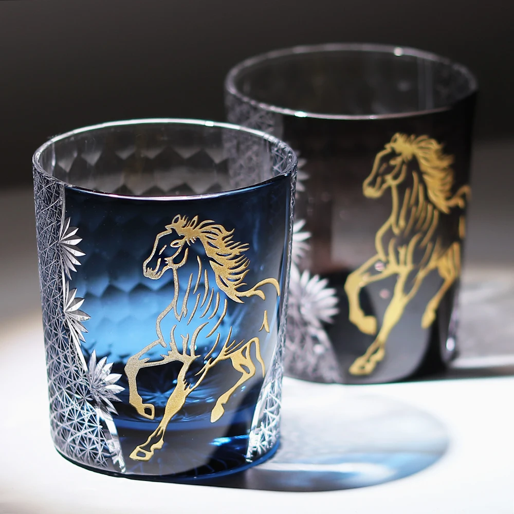 Hand-Carved Year of the Golden Horse-Edo Kiriko Art Glass Whiskey Tumbler-Rare Japanese Craftsmanship & Investment piece
Hand-Carved Year of the Golden Horse-Edo Kiriko Art Glass Whiskey Tumbler-Rare Japanese Craftsmanship & Investment piece