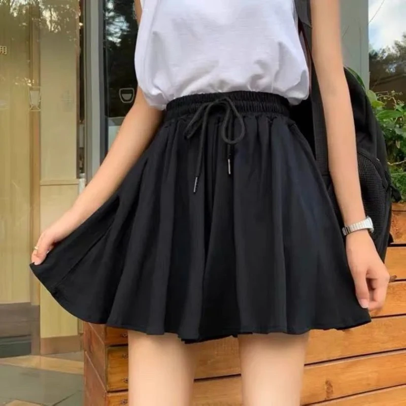 3XL Summer Shorts Skirts Women Elastic High Waist Casual Wide Leg Shorts Korean A Line Loose Mini Skirt Black Short Pants
3XL Summer Shorts Skirts Women Elastic High Waist Casual Wide Leg Shorts Korean A Line Loose Mini Skirt Black Short Pants