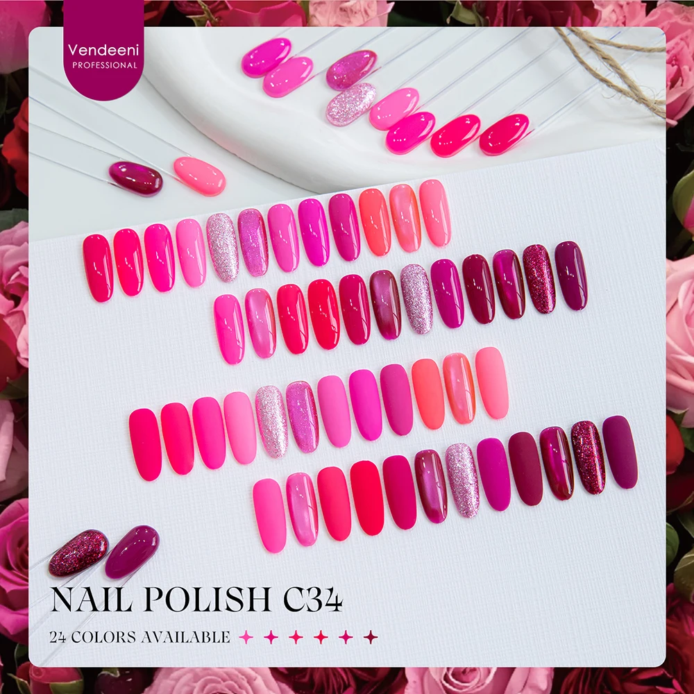 Vendeeni 24 Colors/set Glitter Platinum Cat Eye Gel Nail Polish UV Pink Claret Crystal Magnetic Nail Varnish With Color Card
Vendeeni 24 Colors/set Glitter Platinum Cat Eye Gel Nail Polish UV Pink Claret Crystal Magnetic Nail Varnish With Color Card