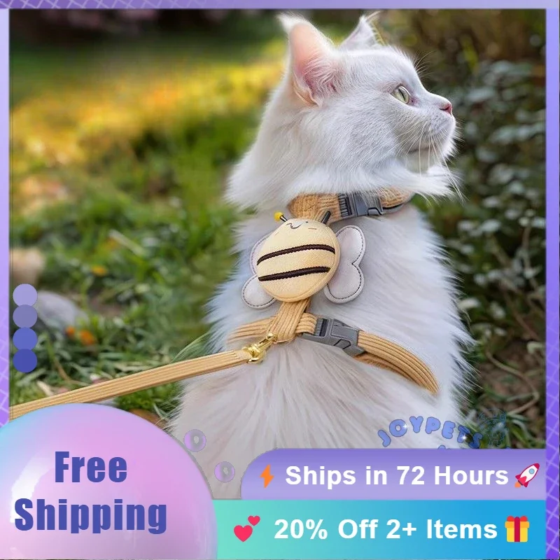 Bee Shaped H Back Harness for Cats&Small Dogs Outdoor Anti Slip Escape-Proof Leash Adjustable Reflective Vest with Safety Buckle
Bee Shaped H Back Harness for Cats&Small Dogs Outdoor Anti Slip Escape-Proof Leash Adjustable Reflective Vest with Safety Buckle
