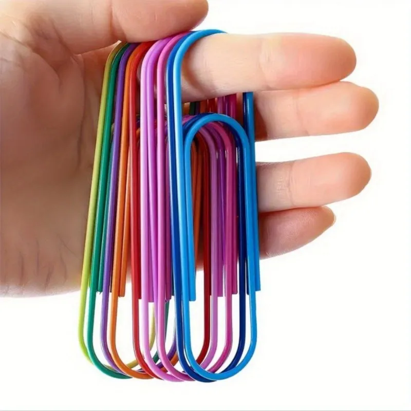 50Pcs Jumbo Large Multicolored Paper Clips Office School Document Organizer Supplies Durable Reusable DIY Decor Desk Stationery
50Pcs Jumbo Large Multicolored Paper Clips Office School Document Organizer Supplies Durable Reusable DIY Decor Desk Stationery