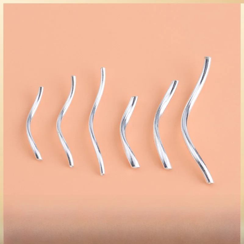 Ювелирные изделия из стерлингового серебра 925 пробы «сделай сам», аксессуары, гладкая S-трубка, материал для бисера с кристаллами, ручная работа, изгибная труба 
Ювелирные изделия из стерлингового серебра 925 пробы «сделай сам», аксессуары, гладкая S-трубка, материал для бисера с кристаллами, ручная работа, изгибная труба