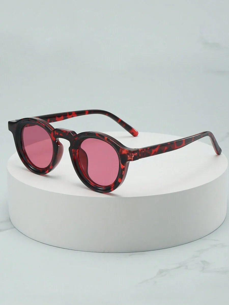 Unisex Retro Round Frame Tortoiseshell Sunglasses with Pink Lenses
Unisex Retro Round Frame Tortoiseshell Sunglasses with Pink Lenses