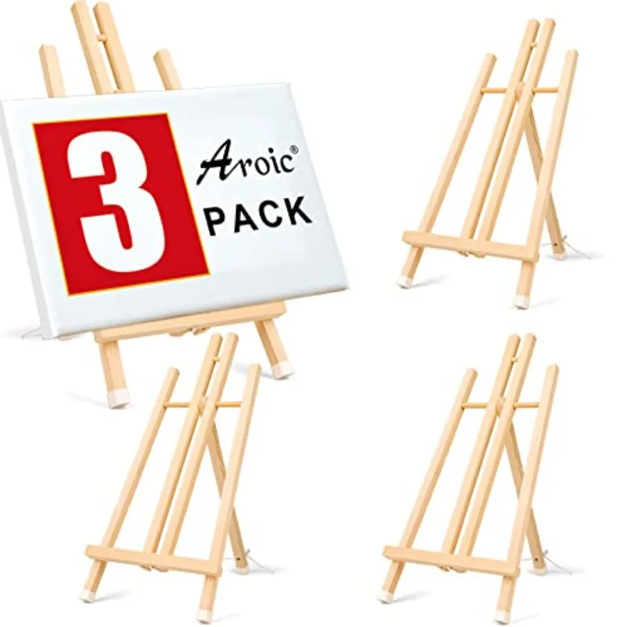 3 Pack 15 Inch Wood Easels, Easel Stand for Painting Canvases, Art, and Crafts, Tripod, Painting Party Easel, Student Tabletop
3 Pack 15 Inch Wood Easels, Easel Stand for Painting Canvases, Art, and Crafts, Tripod, Painting Party Easel, Student Tabletop
