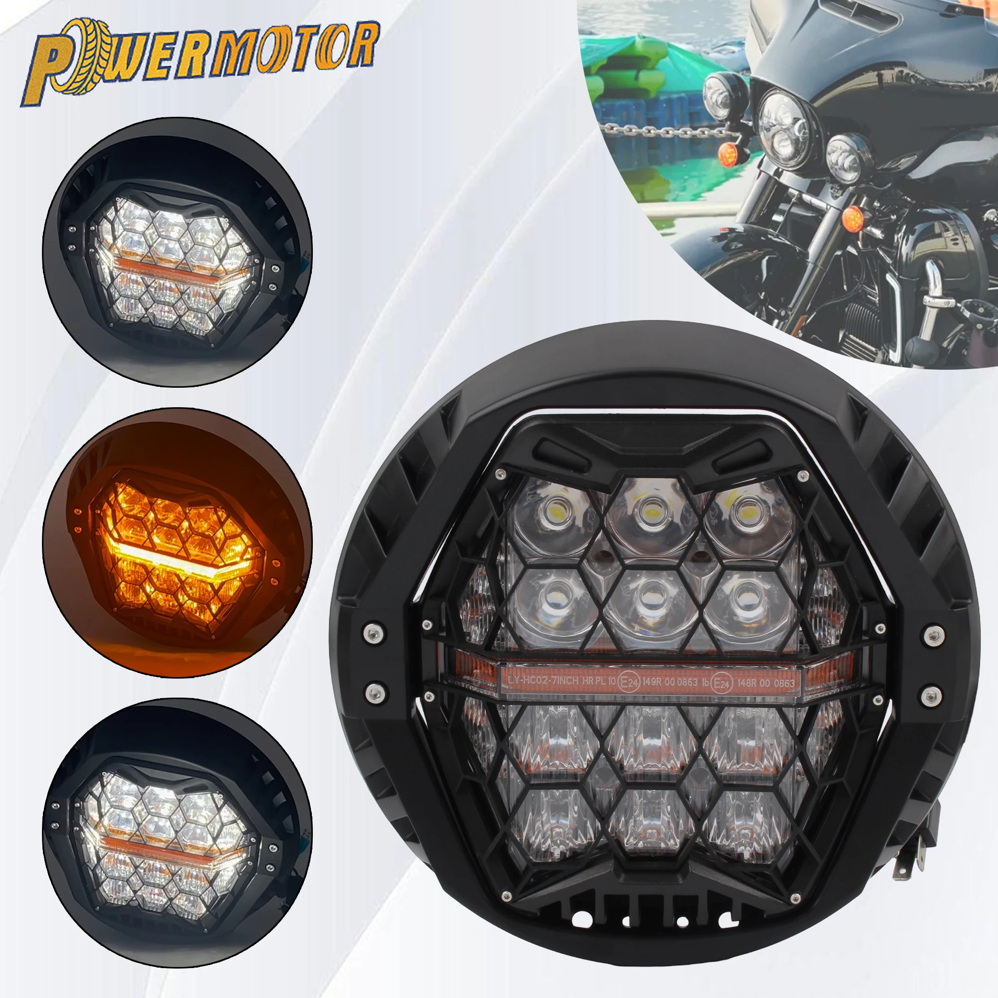 Motorcycle Headlight 7 Inch Baja Headlight For Harley Davidson Dyna Switchback High/Low Beam DRL Road Glide Headlight LED Parts
Motorcycle Headlight 7 Inch Baja Headlight For Harley Davidson Dyna Switchback High/Low Beam DRL Road Glide Headlight LED Parts