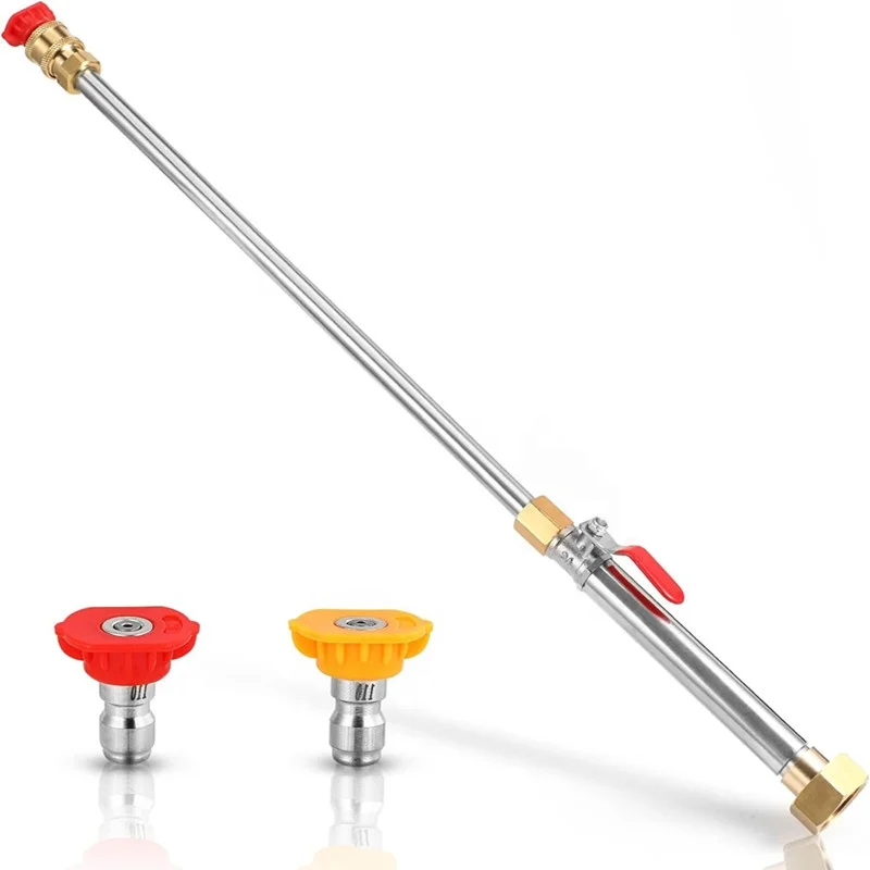 High Pressure All-Metal Power Washer Wand with Jet & Fan Nozzle for Garden Hose Efficient Car Washer
High Pressure All-Metal Power Washer Wand with Jet & Fan Nozzle for Garden Hose Efficient Car Washer