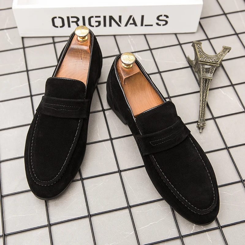 big size men's fashion wedding prom wear cow suede leather shoes slip on lazy shoe black brown brand designer loafers footwear
big size men's fashion wedding prom wear cow suede leather shoes slip on lazy shoe black brown brand designer loafers footwear