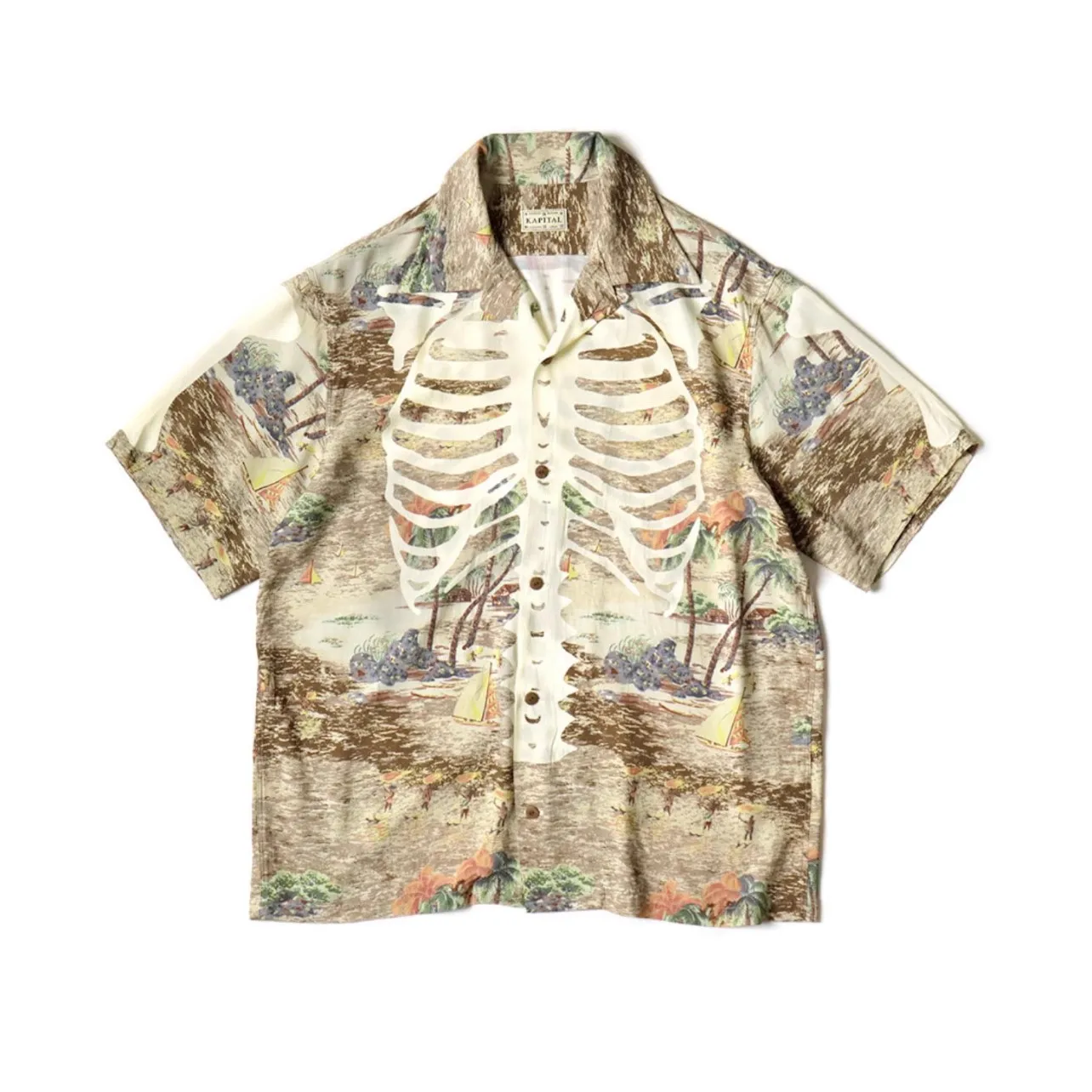 2024 KAPITAL Japanese casual beach print Cuban collar short sleeved shirt TX1145
2024 KAPITAL Japanese casual beach print Cuban collar short sleeved shirt TX1145