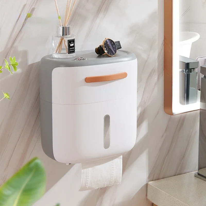 Double Layer Toilet Paper Holder Waterproof Wall Mounted Tissue Storage Box Bathroom Accessories Wc Roll Paper Stand Case
Double Layer Toilet Paper Holder Waterproof Wall Mounted Tissue Storage Box Bathroom Accessories Wc Roll Paper Stand Case