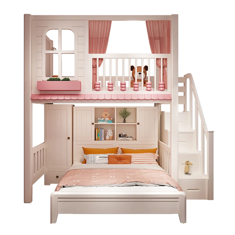 All solid wood children's bed up staggered 1.8 meters bunk girl bed princess bed
All solid wood children's bed up staggered 1.8 meters bunk girl bed princess bed