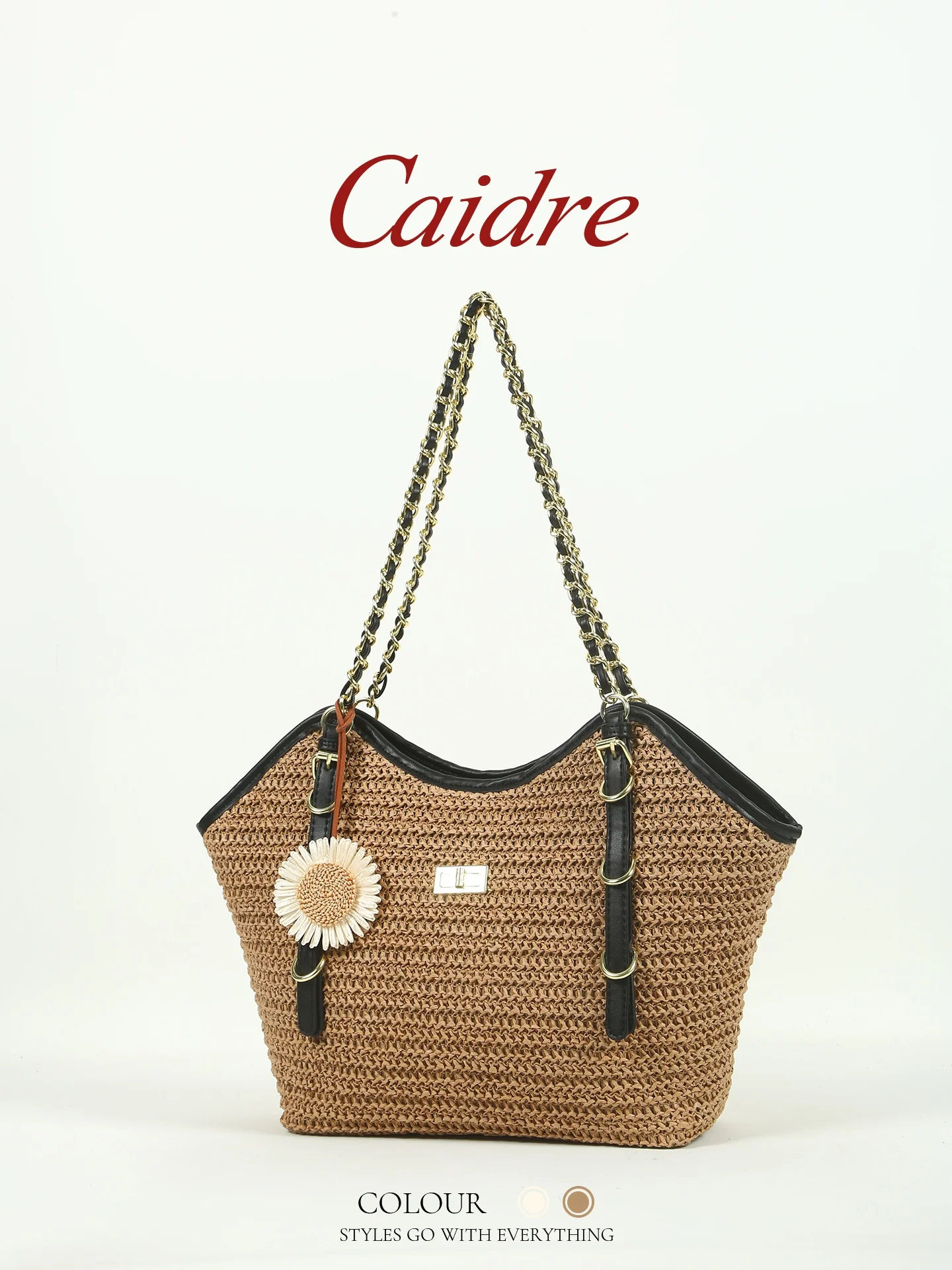 Caidre 2026 New Women's Straw Woven Tote Bag Underarm Single Shoulder Holiday Bag Korean Style Lock Buckle Closure Large Size
Caidre 2026 New Women's Straw Woven Tote Bag Underarm Single Shoulder Holiday Bag Korean Style Lock Buckle Closure Large Size