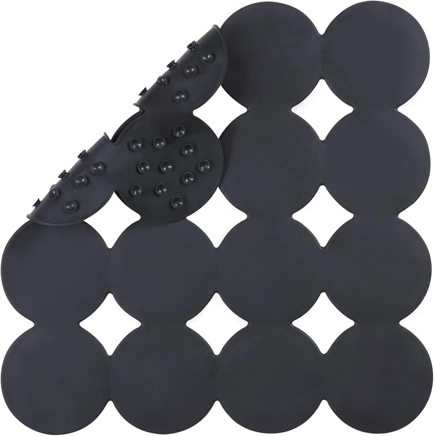 Non-Slip Square Shower Mat with Suction Cups, Rubber Bathtub Mat for Inside Shower Bathroom Floor, Black 21x21
Non-Slip Square Shower Mat with Suction Cups, Rubber Bathtub Mat for Inside Shower Bathroom Floor, Black 21x21