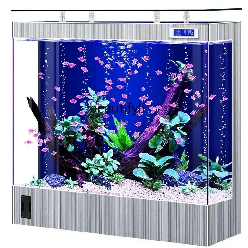 Fish Tank Living Room Ecological Change Water Super White Glass Household Light Luxury Fish Globe Aquarium
Fish Tank Living Room Ecological Change Water Super White Glass Household Light Luxury Fish Globe Aquarium