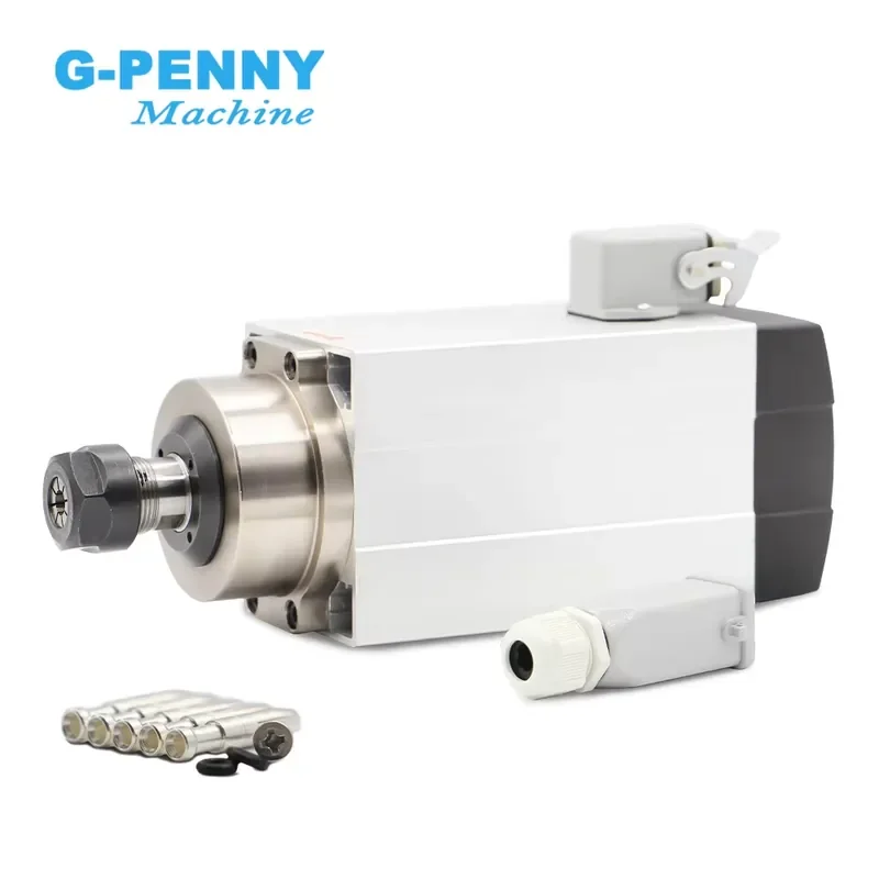 G-Penny 1.5KW ER20 Air Cooled Spindle Motor Square Type 4 Pcs Bearings Without Mounting Flange 220V/380V 18000rpm
G-Penny 1.5KW ER20 Air Cooled Spindle Motor Square Type 4 Pcs Bearings Without Mounting Flange 220V/380V 18000rpm