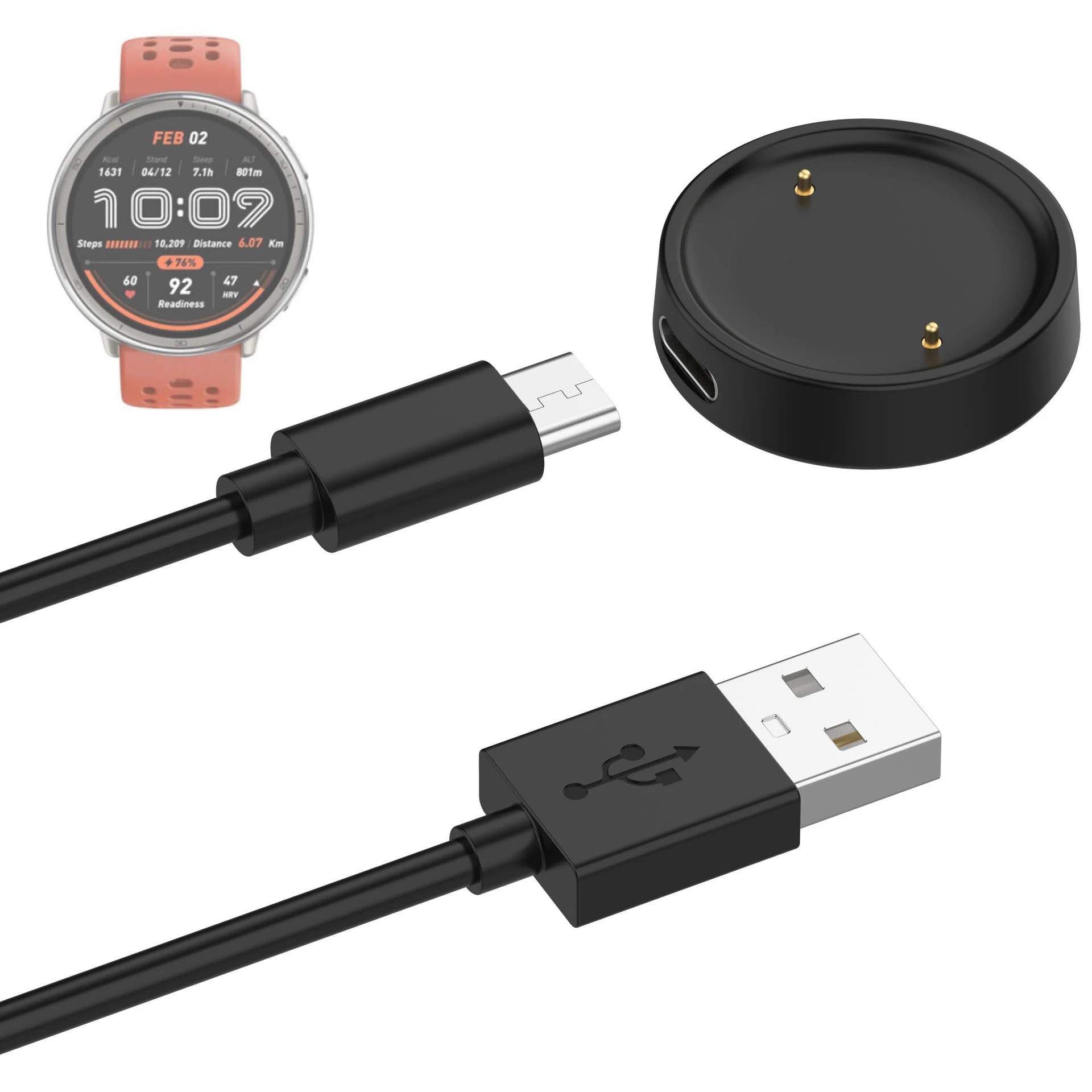 Док-адаптер для зарядного устройства для умных часов, USB-кабель для зарядки, провод для зарядки для Amazfit Active 2/Bip 6, аксессуары для умных часов Active2
Док-адаптер для зарядного устройства для умных часов, USB-кабель для зарядки, провод для зарядки для Amazfit Active 2/Bip 6, аксессуары для умных часов Active2