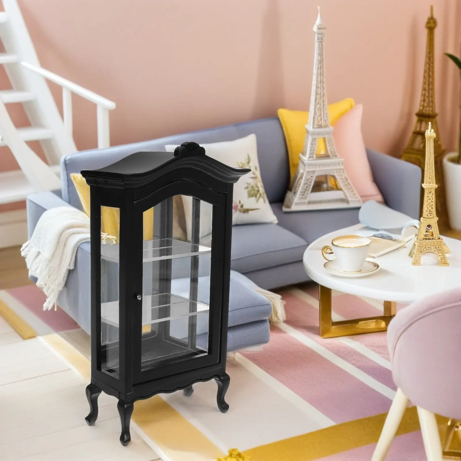 Miniature Furniture Cabinet 1:12 Scale Wooden Display Shelf Curved Top Elegant Design for Dollhouse Decoration Dollhouse
Miniature Furniture Cabinet 1:12 Scale Wooden Display Shelf Curved Top Elegant Design for Dollhouse Decoration Dollhouse