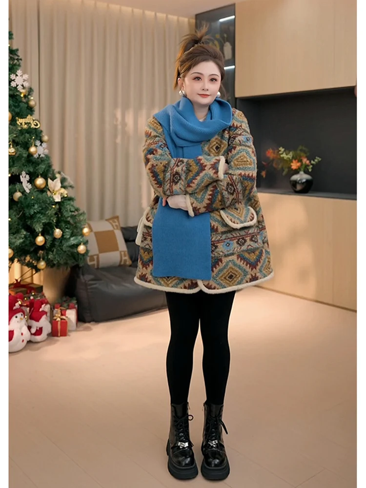 Пальто женское Pajiajia большого размера, цвет янтарный, зимнее, теплое, в стиле ретро, с цветочным узором, шерстяное, свободного кроя, из полиэстера, длинное...
Пальто женское Pajiajia большого размера, цвет янтарный, зимнее, теплое, в стиле ретро, с цветочным узором, шерстяное, свободного кроя, из полиэстера, длинное...