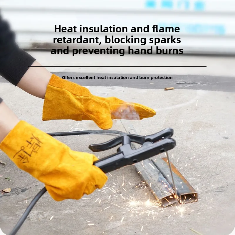 Customized Logo Professional Gloves Flame Retardant Leather Safety Protection Extended Cuff Welding Gloves Heat & Spark
Customized Logo Professional Gloves Flame Retardant Leather Safety Protection Extended Cuff Welding Gloves Heat & Spark