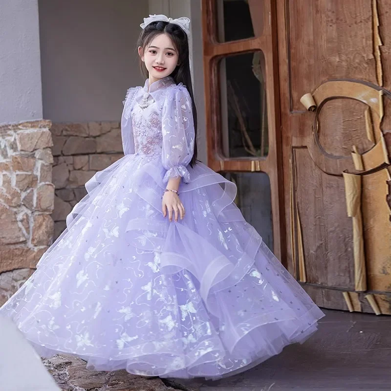 Host girls dress high-end light luxury niche children's birthday princess beautiful foreign style autumn and winter performance
Host girls dress high-end light luxury niche children's birthday princess beautiful foreign style autumn and winter performance