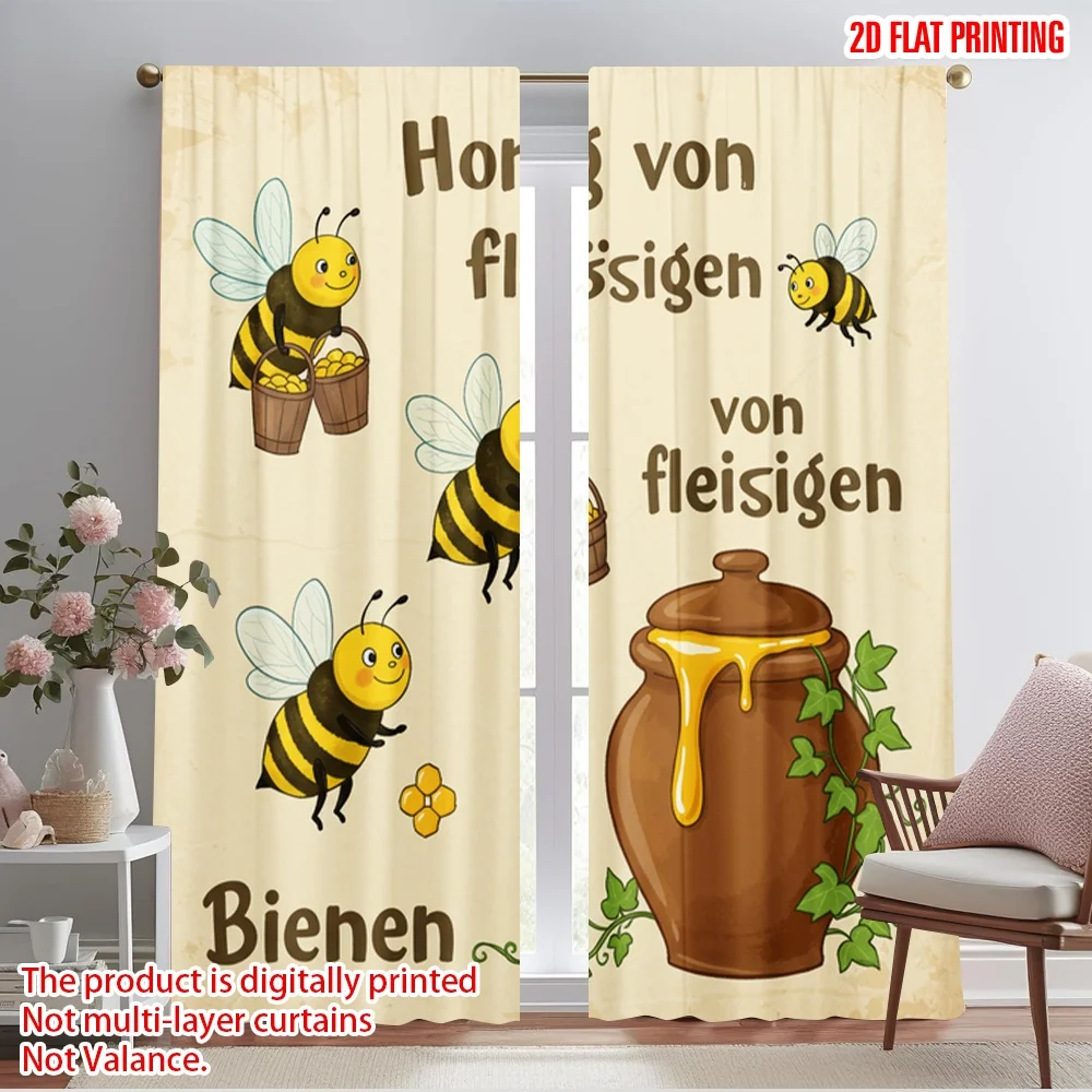 2pcs 2D flat printing Curtains Honey from busy bees Polyester Without Electricity Party Decorations Use for All Occasions
2pcs 2D flat printing Curtains Honey from busy bees Polyester Without Electricity Party Decorations Use for All Occasions