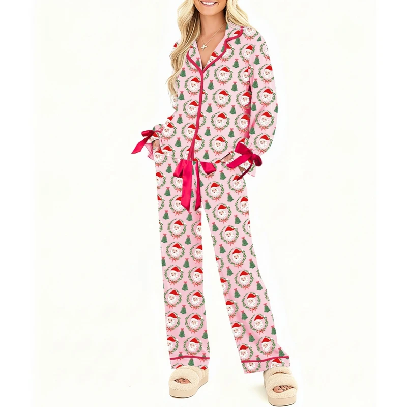 Combhasaki Christmas Pajamas for Women Bow Tie Ruffle Long Sleeve Shirt with Pants Funny Graphic 2Piece Pjs Set Sleep Loungewear
Combhasaki Christmas Pajamas for Women Bow Tie Ruffle Long Sleeve Shirt with Pants Funny Graphic 2Piece Pjs Set Sleep Loungewear