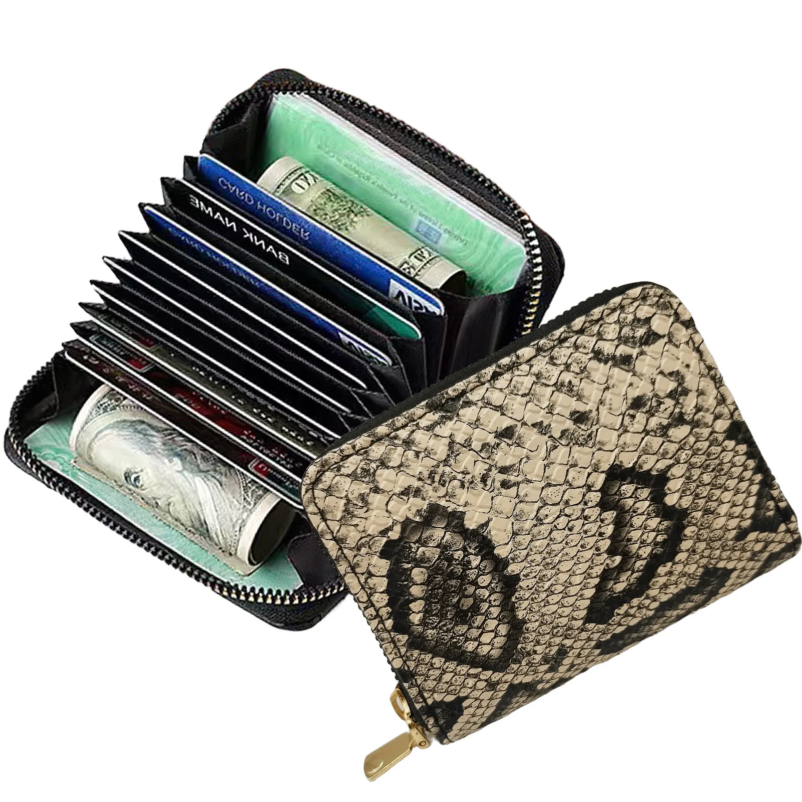 Credit Card Holder for Women,Snake Pattern PU Leather Card Holder Wallet,Zipper Wallet Card Case Accordion Credit Card Wallets
Credit Card Holder for Women,Snake Pattern PU Leather Card Holder Wallet,Zipper Wallet Card Case Accordion Credit Card Wallets