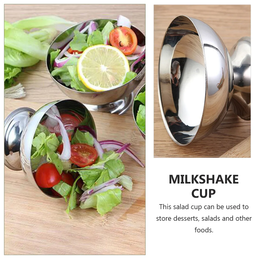 1pc Ice Cream Bowl Stainless Steel Salad Cup Reusable Silver Candy Decorate Fruit Cups For Family Hotel Restaurant
1pc Ice Cream Bowl Stainless Steel Salad Cup Reusable Silver Candy Decorate Fruit Cups For Family Hotel Restaurant