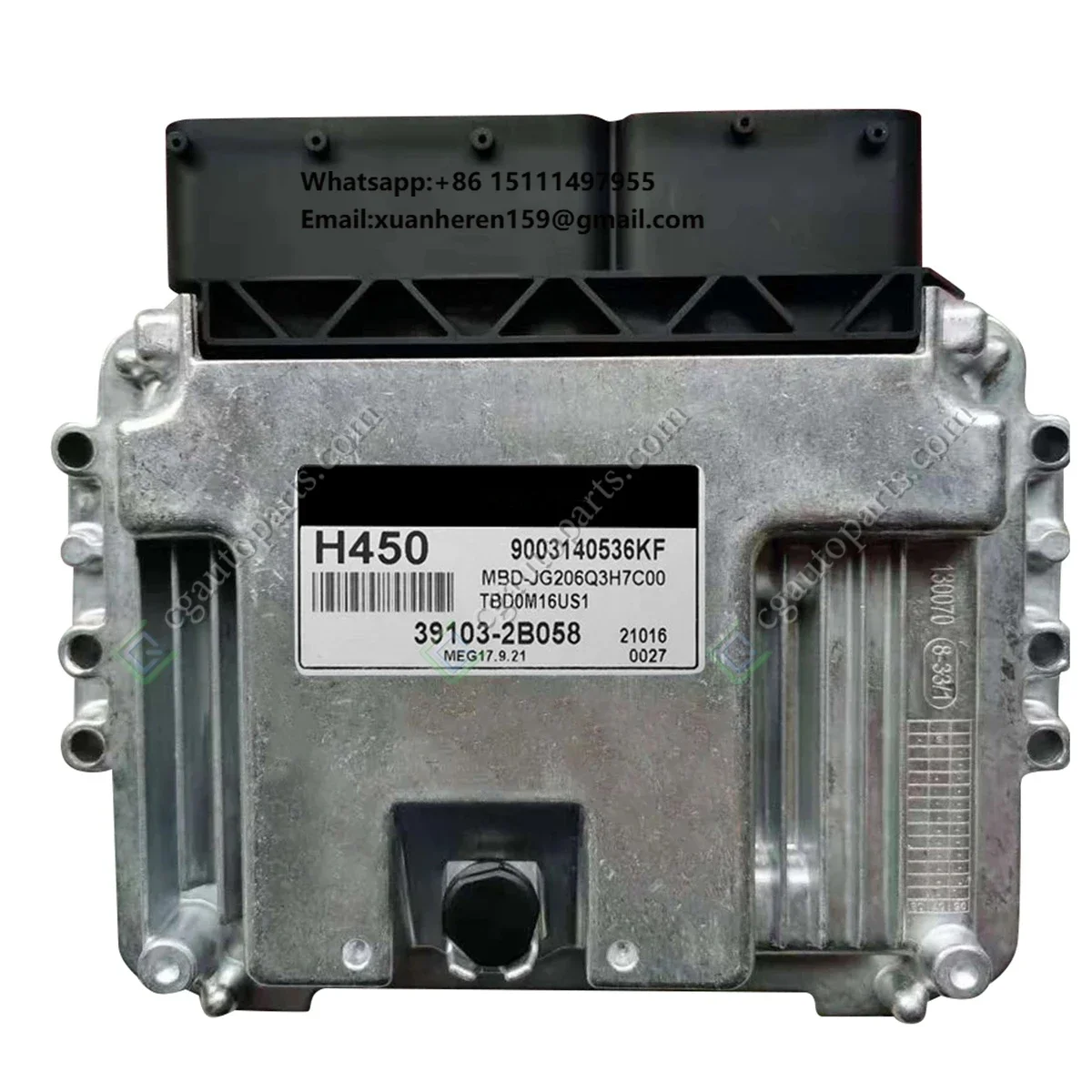 Электронный блок управления двигателем (ЭБУ) CG Auto Parts 39103-2B058 391032B058 для автомобиля, версия Meg17.9.21 H450
Электронный блок управления двигателем (ЭБУ) CG Auto Parts 39103-2B058 391032B058 для автомобиля, версия Meg17.9.21 H450