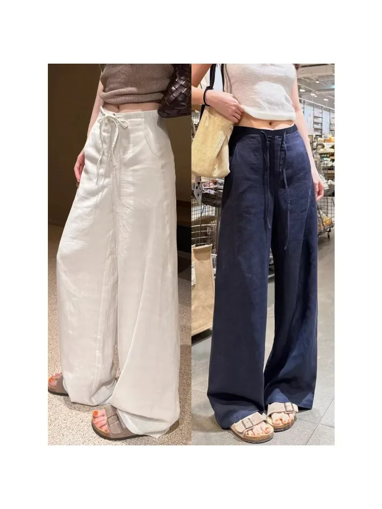 High Waist Wide Leg Cotton Linen Loose Fit Ice Silk Thin Summer Casual Straight Leg Pants for plus Size Women
High Waist Wide Leg Cotton Linen Loose Fit Ice Silk Thin Summer Casual Straight Leg Pants for plus Size Women