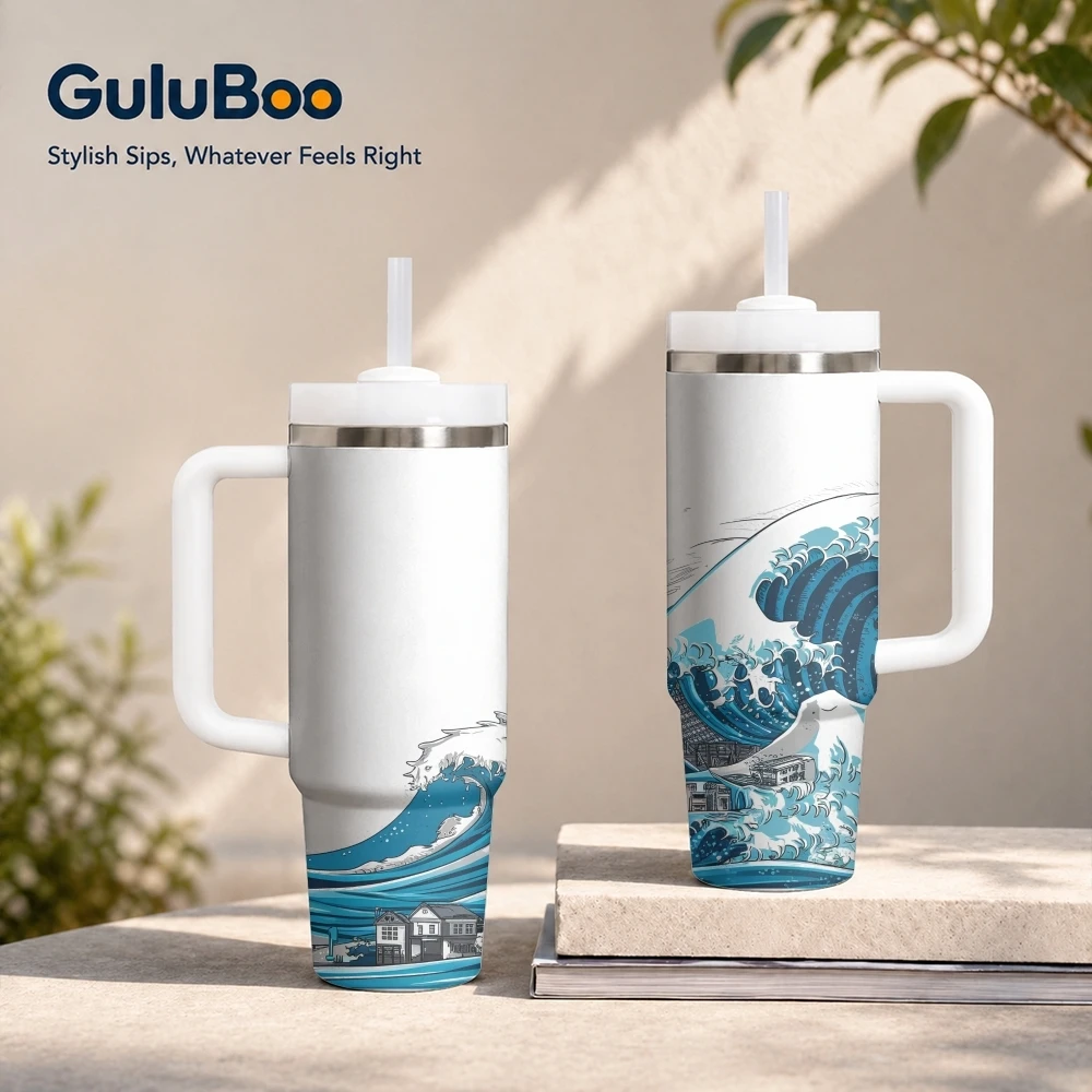Great Wave Design Vacuum Flasks 40oz Thermal Stainless Steel Tumbler with Handle Straw Leakproof Mug
Great Wave Design Vacuum Flasks 40oz Thermal Stainless Steel Tumbler with Handle Straw Leakproof Mug