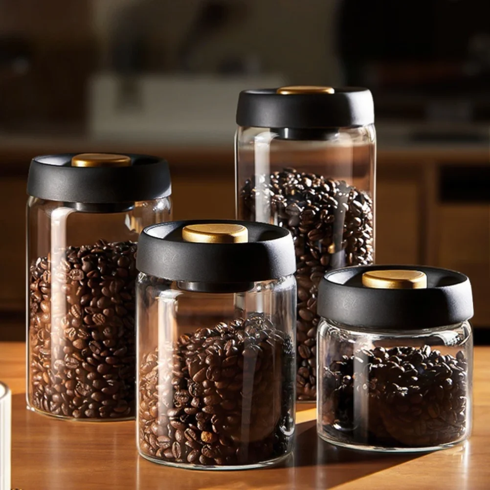 Coffee Beans Vacuum Sealed Tank Transparent Glass Food Storage Jars Household Moisture-proof Air Extraction Airtight Container
Coffee Beans Vacuum Sealed Tank Transparent Glass Food Storage Jars Household Moisture-proof Air Extraction Airtight Container