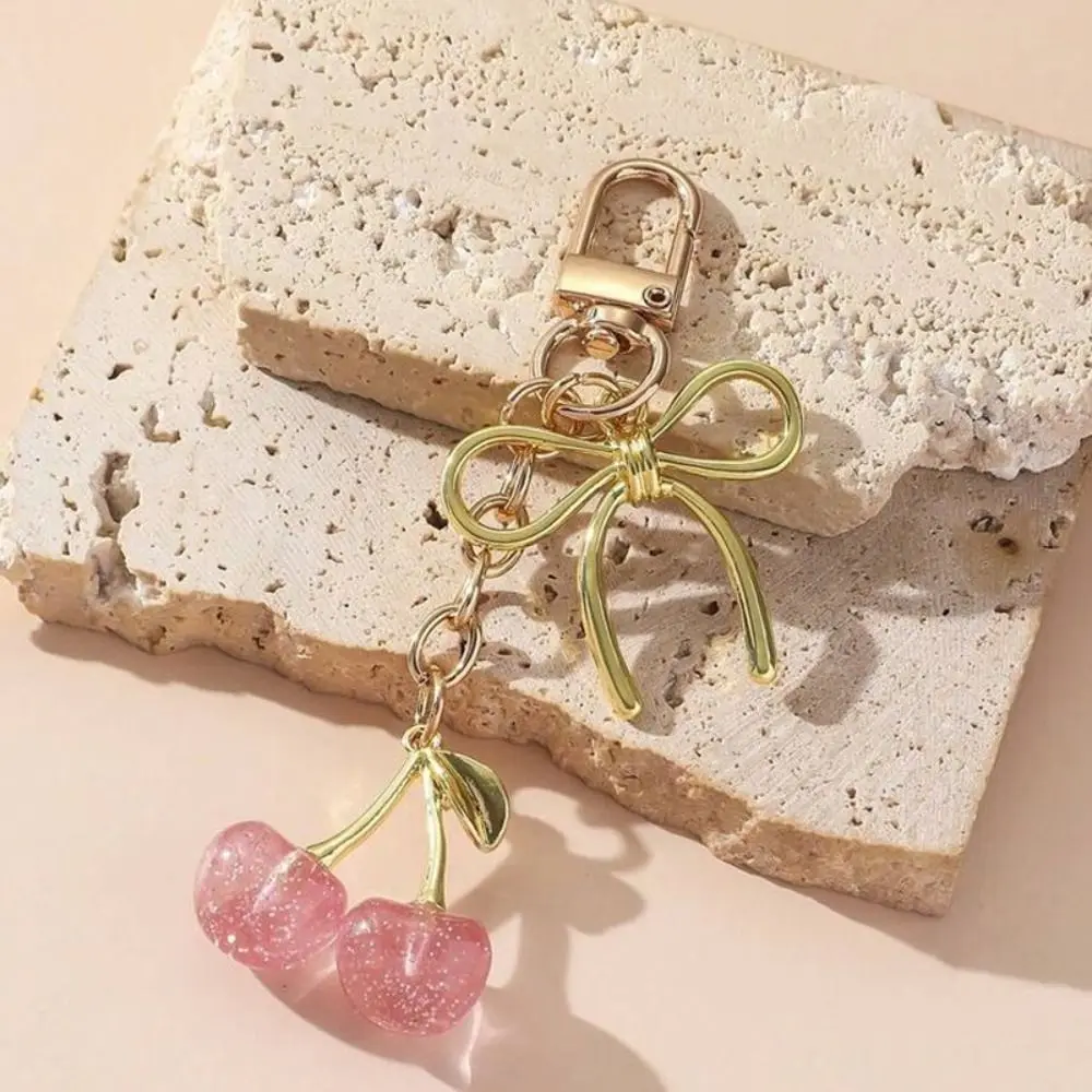 Fashion Delicious Red Cherry Bow Keychain Summer Fruits Cherries Pendant Keyring For Women Men Jewelry Bag Accessories Gift
Fashion Delicious Red Cherry Bow Keychain Summer Fruits Cherries Pendant Keyring For Women Men Jewelry Bag Accessories Gift