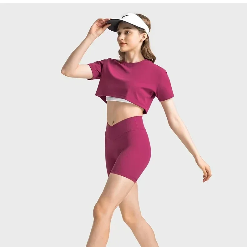 Lemon Women Yoga Sport Shirt Ribbed Fabric Outdoor Jogging T-Shirt Sportswear Women Gym Clothing Short Sleeve Top Clothing
Lemon Women Yoga Sport Shirt Ribbed Fabric Outdoor Jogging T-Shirt Sportswear Women Gym Clothing Short Sleeve Top Clothing