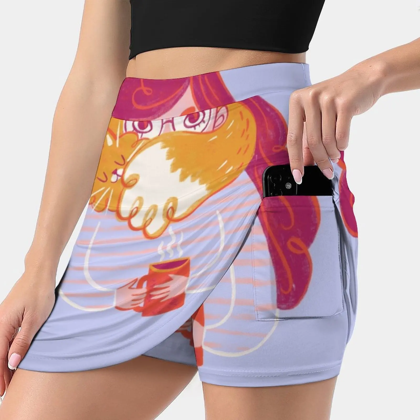 Cozy Girl In Sweater With Cat And Hot Tea Women Sports Skirt Tennis Golf Dance Fitness Running Yoga Skirts Cozy Girl Cat Cat
Cozy Girl In Sweater With Cat And Hot Tea Women Sports Skirt Tennis Golf Dance Fitness Running Yoga Skirts Cozy Girl Cat Cat