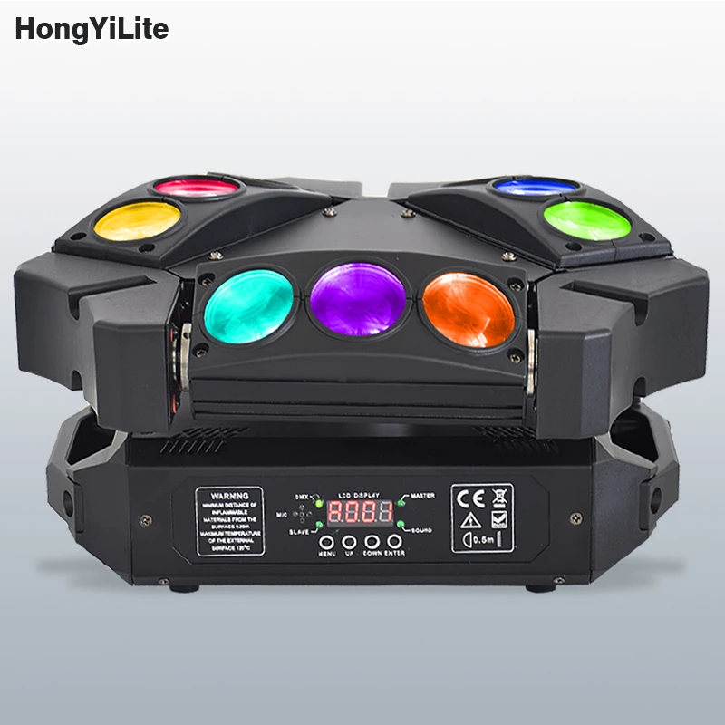 HongYiLite DMX Moving Head 9 Birds Spider Light LED 9x12W RGBW Beam 4in1 Проектор Сценический эффект для DJ Disco Party Bar
HongYiLite DMX Moving Head 9 Birds Spider Light LED 9x12W RGBW Beam 4in1 Проектор Сценический эффект для DJ Disco Party Bar