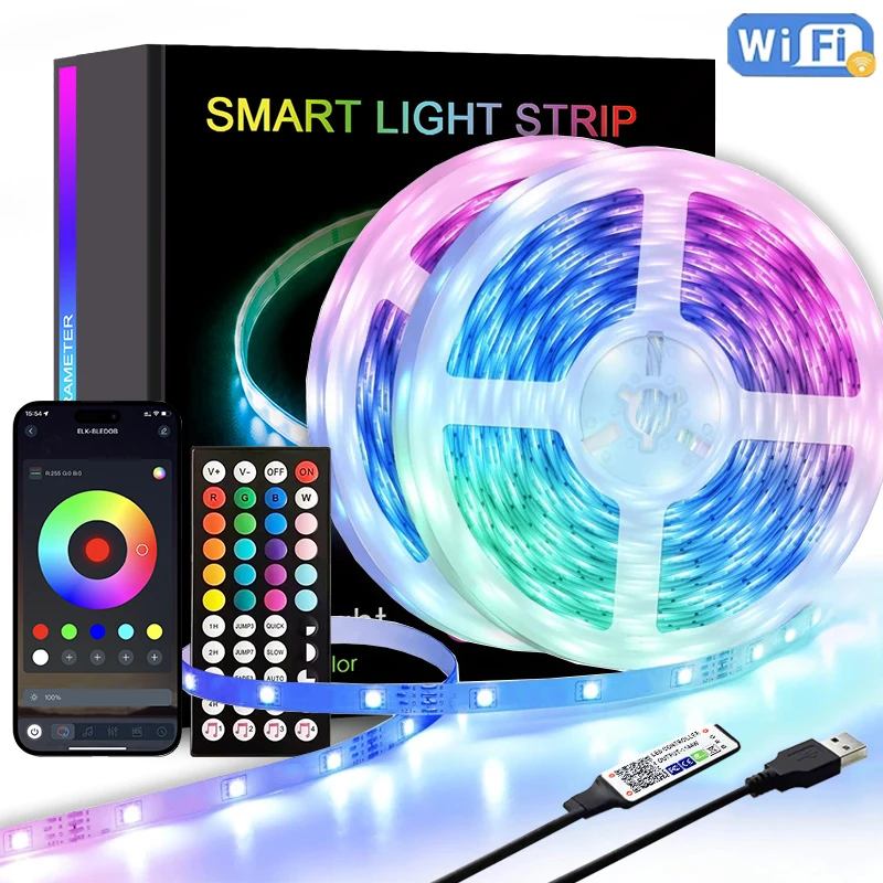 5M-30M 5V TV backlight Led strip light RGB with 44-key remote control and app music sync, color change is suitable for parties
5M-30M 5V TV backlight Led strip light RGB with 44-key remote control and app music sync, color change is suitable for parties