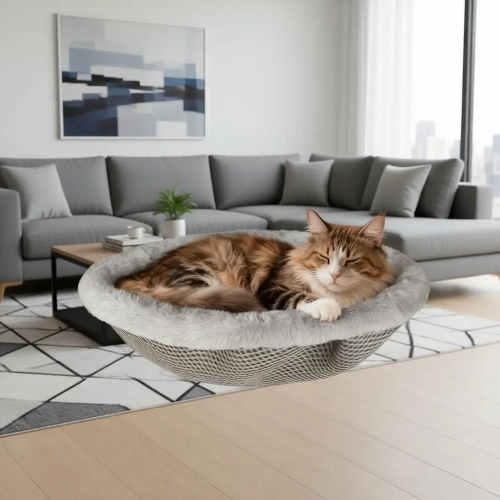 Desk Bed Supports Up to 50 lbs, Removable Washable Plush Cover, Comfortable Cat Perch, Indoor, Space-Saving Foldable Design, Ide
Desk Bed Supports Up to 50 lbs, Removable Washable Plush Cover, Comfortable Cat Perch, Indoor, Space-Saving Foldable Design, Ide