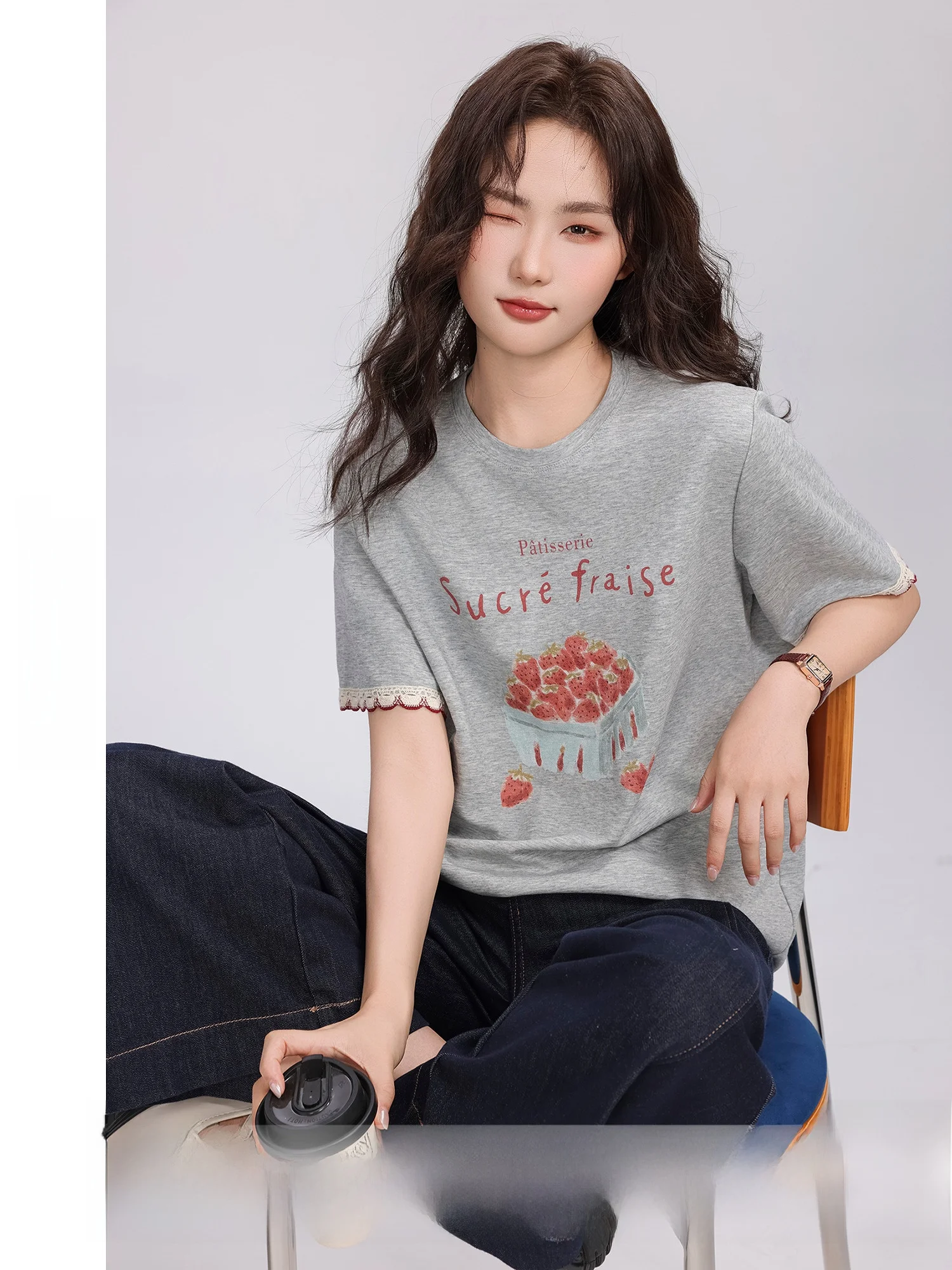 Круглая футболка Ne ort Sve с принтом Stberry, женская свободная летняя футболка, новый повседневный хлопковый топ от Youxiang
Круглая футболка Ne ort Sve с принтом Stberry, женская свободная летняя футболка, новый повседневный хлопковый топ от Youxiang