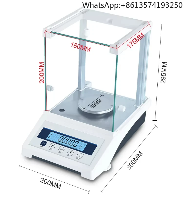 200g Digital Analytical Balance 0.0001g Precision Laboratory Weighing Scale