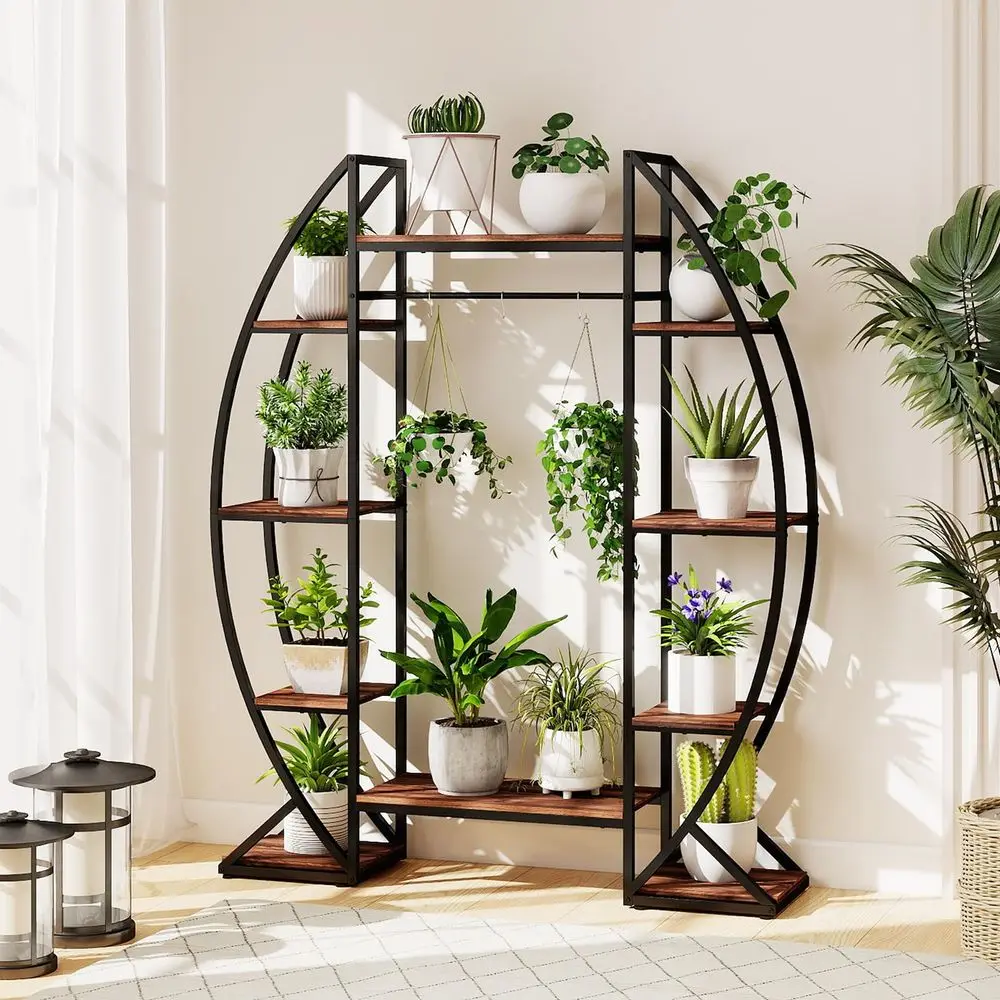 Plant Stand Indoor with Grow Lights, 10Tier 63 Tall Metal Plant Shelf for Multiple Plants, Decorative Curved Large Flower Stand
Plant Stand Indoor with Grow Lights, 10Tier 63 Tall Metal Plant Shelf for Multiple Plants, Decorative Curved Large Flower Stand