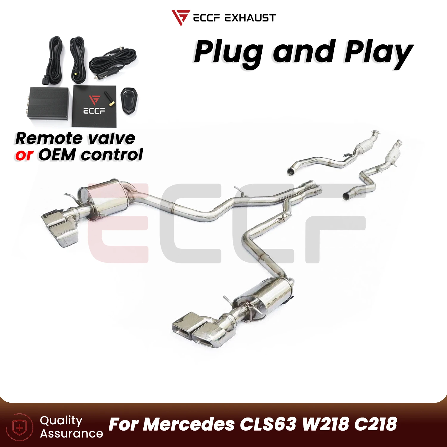ECCF For Mercedes CLS63 W218 C218 T304 Stainless Steel Complete exhaust system Aggressive Exhaust Sound Plug and Play
ECCF For Mercedes CLS63 W218 C218 T304 Stainless Steel Complete exhaust system Aggressive Exhaust Sound Plug and Play