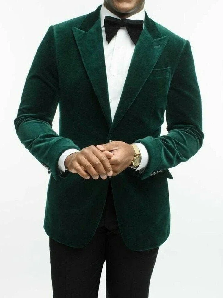 Green Velvet Suits For Men Bridegroom Wedding Tuxedos Slim Fit Italian Style Blazer Custom Two Pieces (Jacket + Pants) 2025
Green Velvet Suits For Men Bridegroom Wedding Tuxedos Slim Fit Italian Style Blazer Custom Two Pieces (Jacket + Pants) 2025