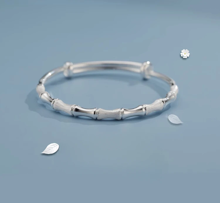Sterling Silver Bamboo Silver Bracelet Female Young Sweet Wind Valentine's Day Gift
Sterling Silver Bamboo Silver Bracelet Female Young Sweet Wind Valentine's Day Gift